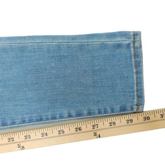 American Eagle Super Stretch Jegging Womens 8L Whiskered Distressed Ripped Denim - Picture 15 of 15